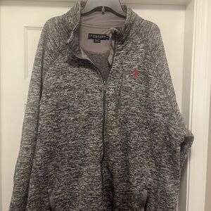 U.S. Polo Assn. Gray Zip-Up Jacket